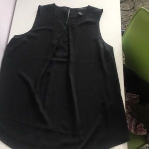 black chiffon top